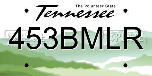 453BMLR Tennessee License Plate