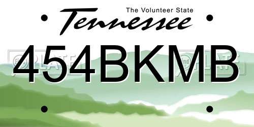 454BKMB Tennessee License Plate