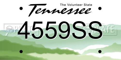 4559SS Tennessee License Plate