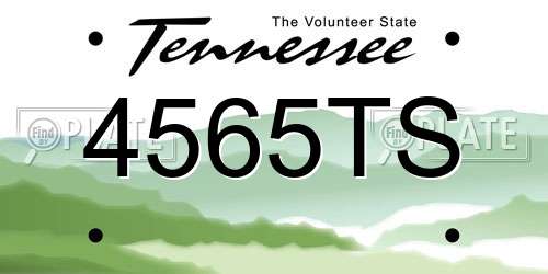 4565TS Tennessee License Plate
