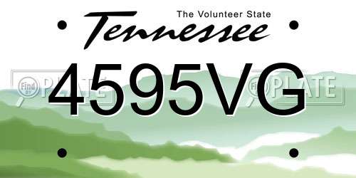 4595VG Tennessee License Plate