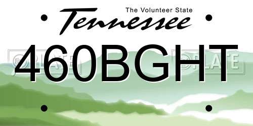 460BGHT Tennessee License Plate