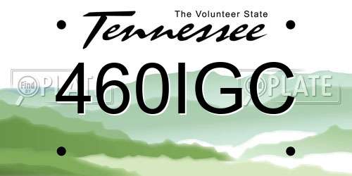460IGC Tennessee License Plate