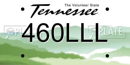 460LLL Tennessee License Plate