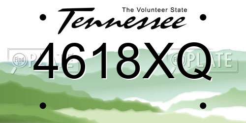 4618XQ Tennessee License Plate