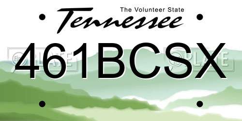 461BCSX Tennessee License Plate