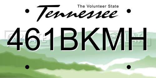 461BKMH Tennessee License Plate