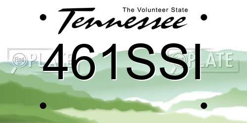 461SSI Tennessee License Plate