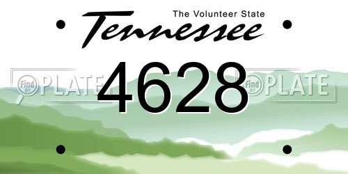 4628 Tennessee License Plate