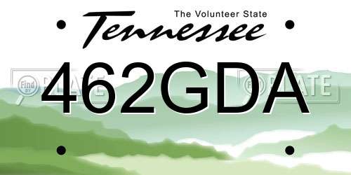 462GDA Tennessee License Plate