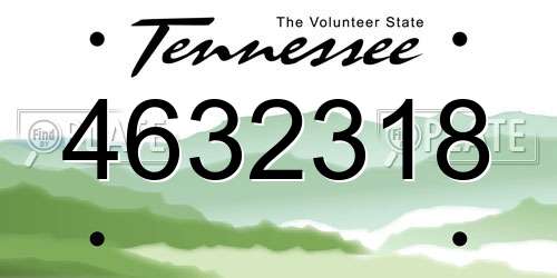 4632318 Tennessee License Plate