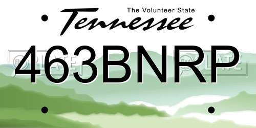 463BNRP Tennessee License Plate