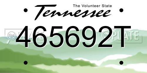 465692T Tennessee License Plate