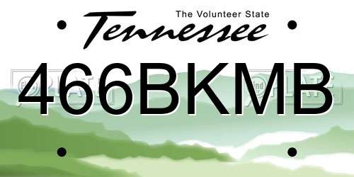 466BKMB Tennessee License Plate
