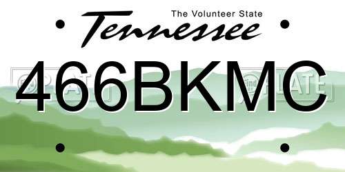 466BKMC Tennessee License Plate