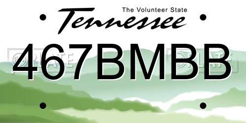 467BMBB Tennessee License Plate