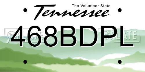468BDPL Tennessee License Plate
