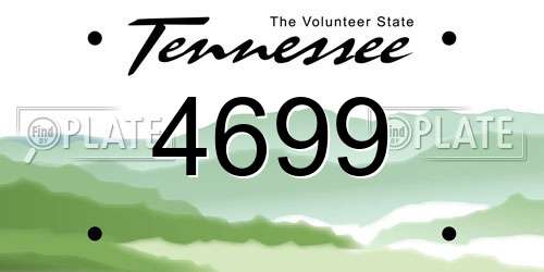 4699 Tennessee License Plate