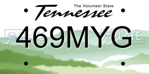 469MYG Tennessee License Plate