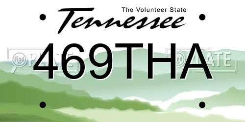 469THA Tennessee License Plate