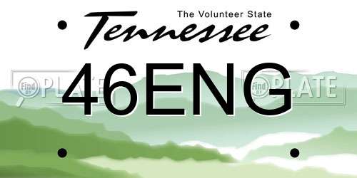 46ENG Tennessee License Plate