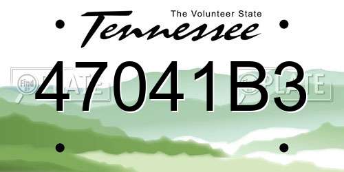 47041B3 Tennessee License Plate