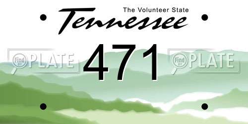 471 Tennessee License Plate