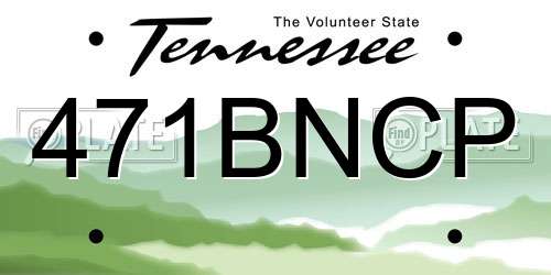 471BNCP Tennessee License Plate