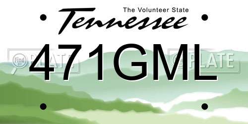 471GML Tennessee License Plate