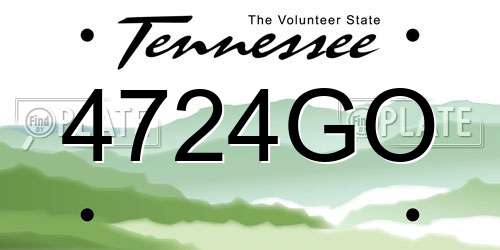 4724GO Tennessee License Plate