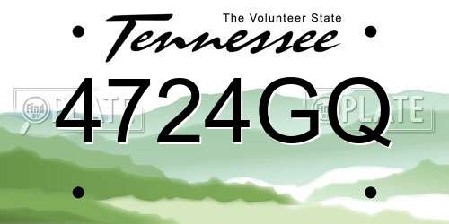 4724GQ Tennessee License Plate
