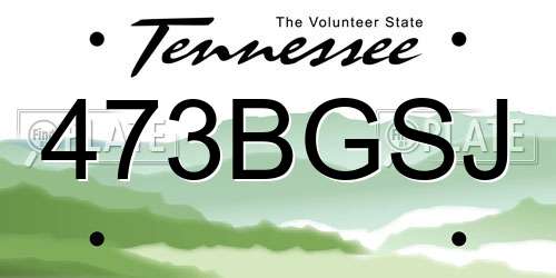 473BGSJ Tennessee License Plate