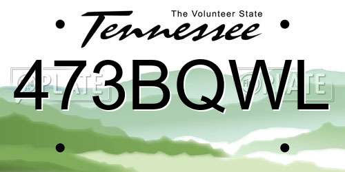 473BQWL Tennessee License Plate