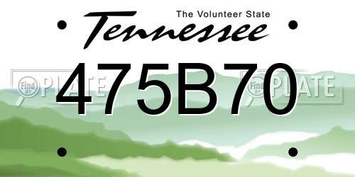 475B70 Tennessee License Plate