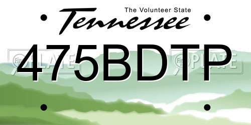 475BDTP Tennessee License Plate