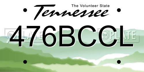 476BCCL Tennessee License Plate