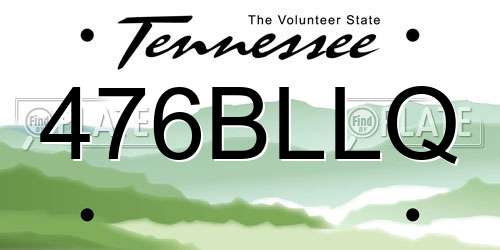 476BLLQ Tennessee License Plate