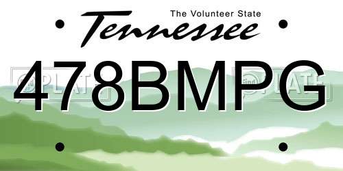 478BMPG Tennessee License Plate