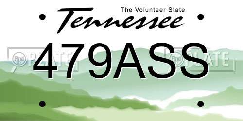 479ASS Tennessee License Plate