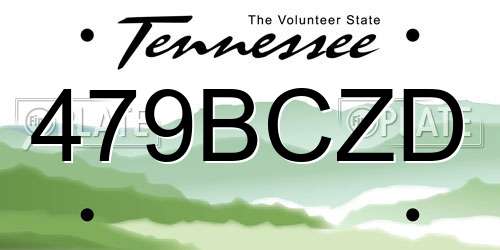 479BCZD Tennessee License Plate