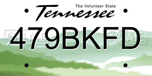479BKFD Tennessee License Plate