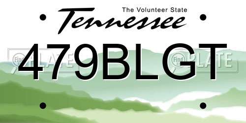 479BLGT Tennessee License Plate