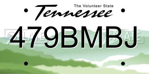 479BMBJ Tennessee License Plate