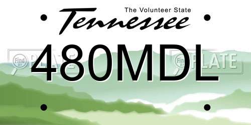 480MDL Tennessee License Plate