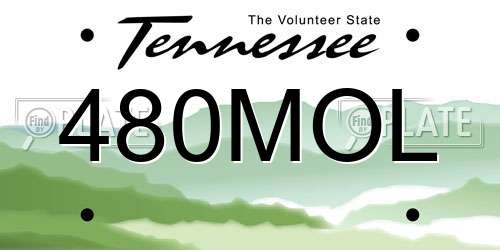 480MOL Tennessee License Plate