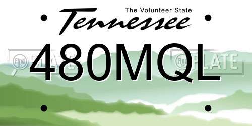 480MQL Tennessee License Plate