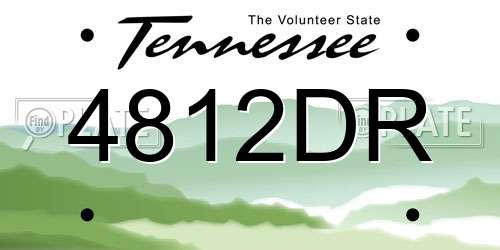 4812DR Tennessee License Plate