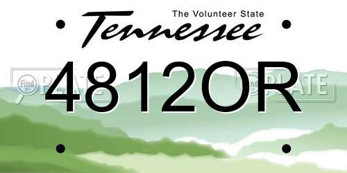 4812OR Tennessee License Plate