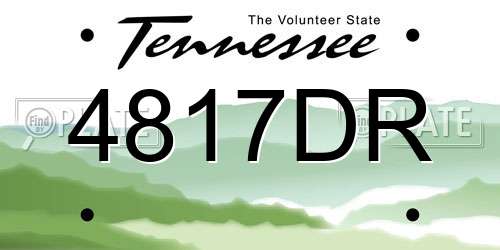 4817DR Tennessee License Plate
