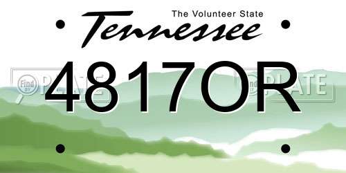 4817OR Tennessee License Plate